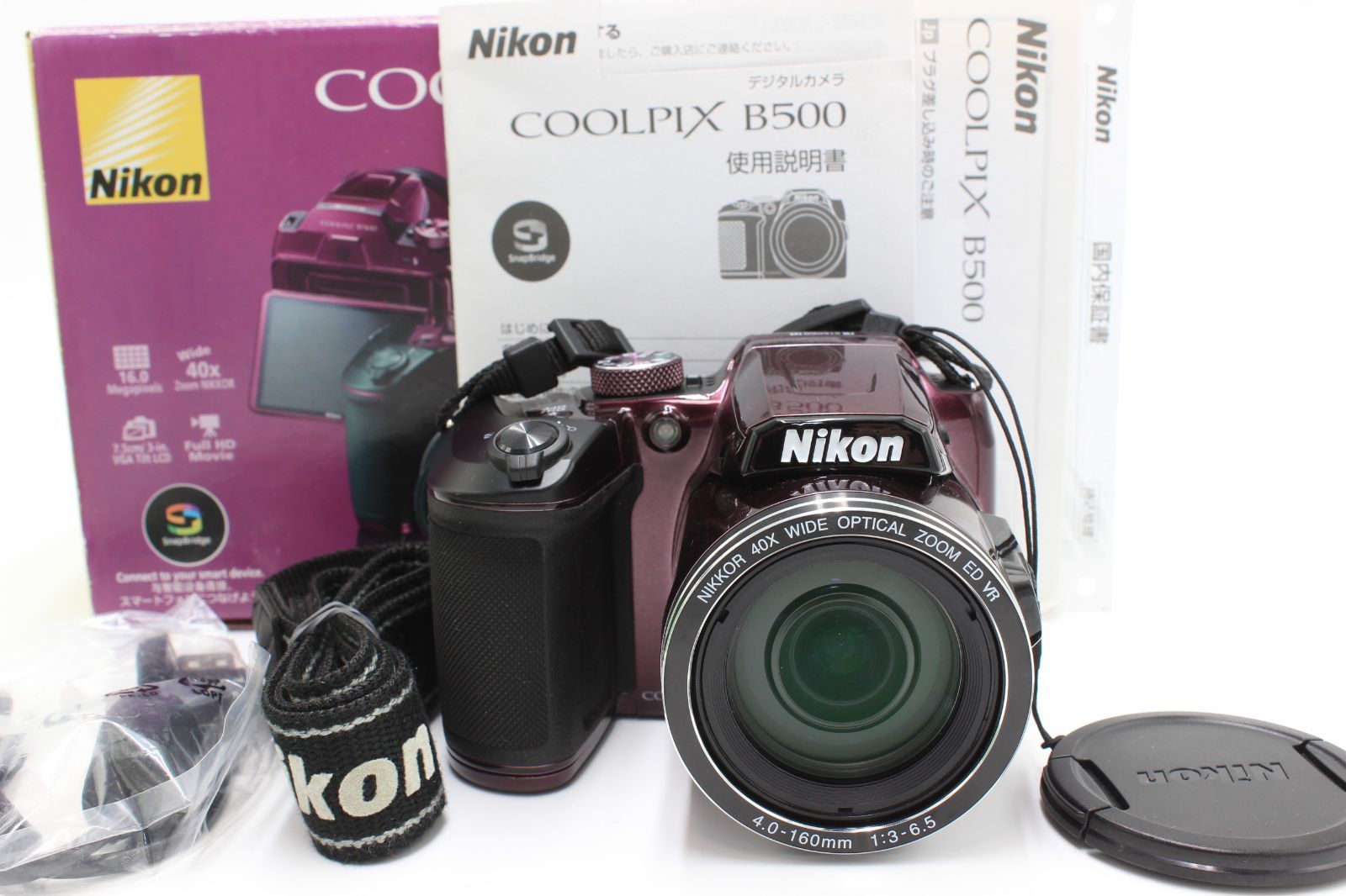 Nikon COOLPIX B500 ブラック 光学40倍ズーム 1602万画素