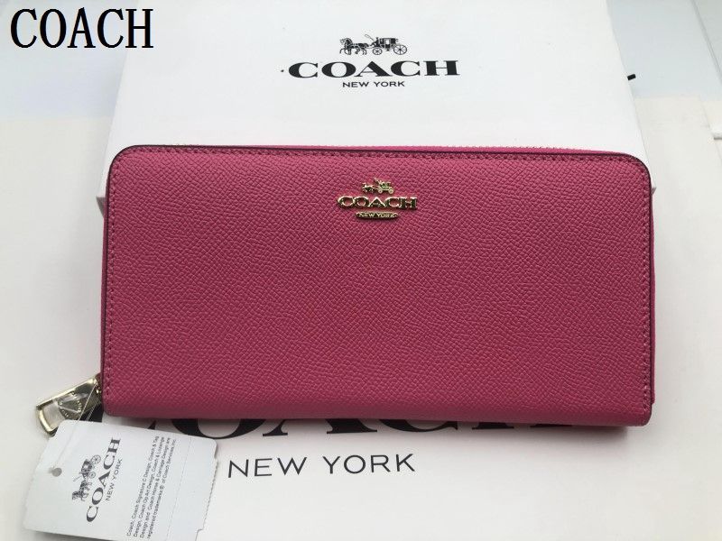 COACH 長財布 コーチ 財布 ピンク  シグネチャー アコーディオンラウンドジップウォレット  レディース 財布 贈り物a221C  F52372新品 未使用  xj0001