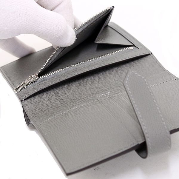 エルメス HERMES ベアン コンパクト 二つ折り財布 ヴォーマダム W刻印