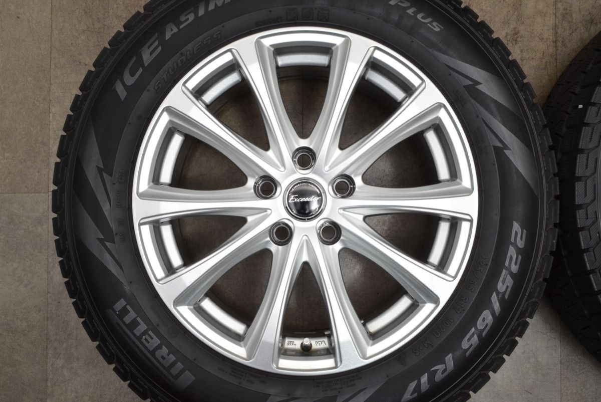 EXCEEDER 17in 7J 39 PCD114.3 ピレリ アイスアシンメトリコ 225 65R17 レクサス 10系 NX ハリアー RAV4 ヴァンガード TRITUETUBI_COM