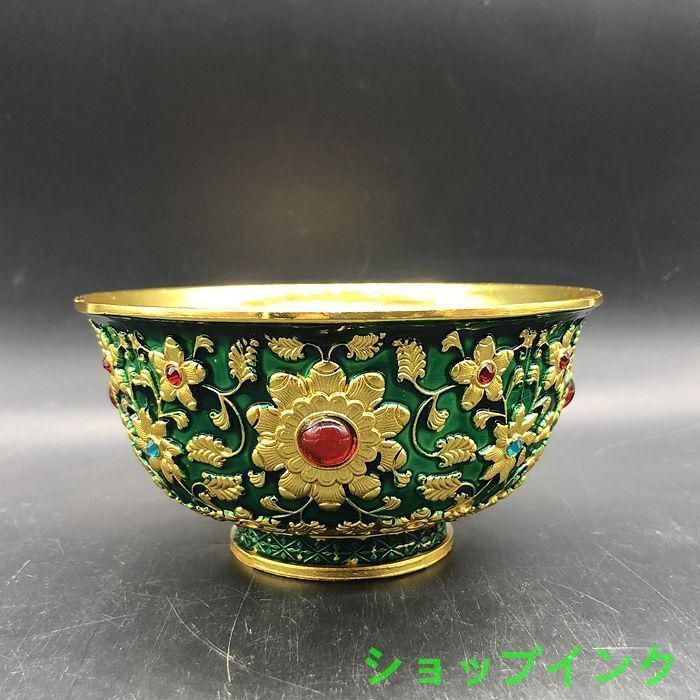 大清乾隆 花開富貴景泰藍花開富貴碗 装飾品 現代工芸品 美術品