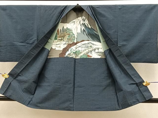 平和屋着物○男性 本場大島紬 アンサンブル 80亀甲 総詰め 正絹 逸品