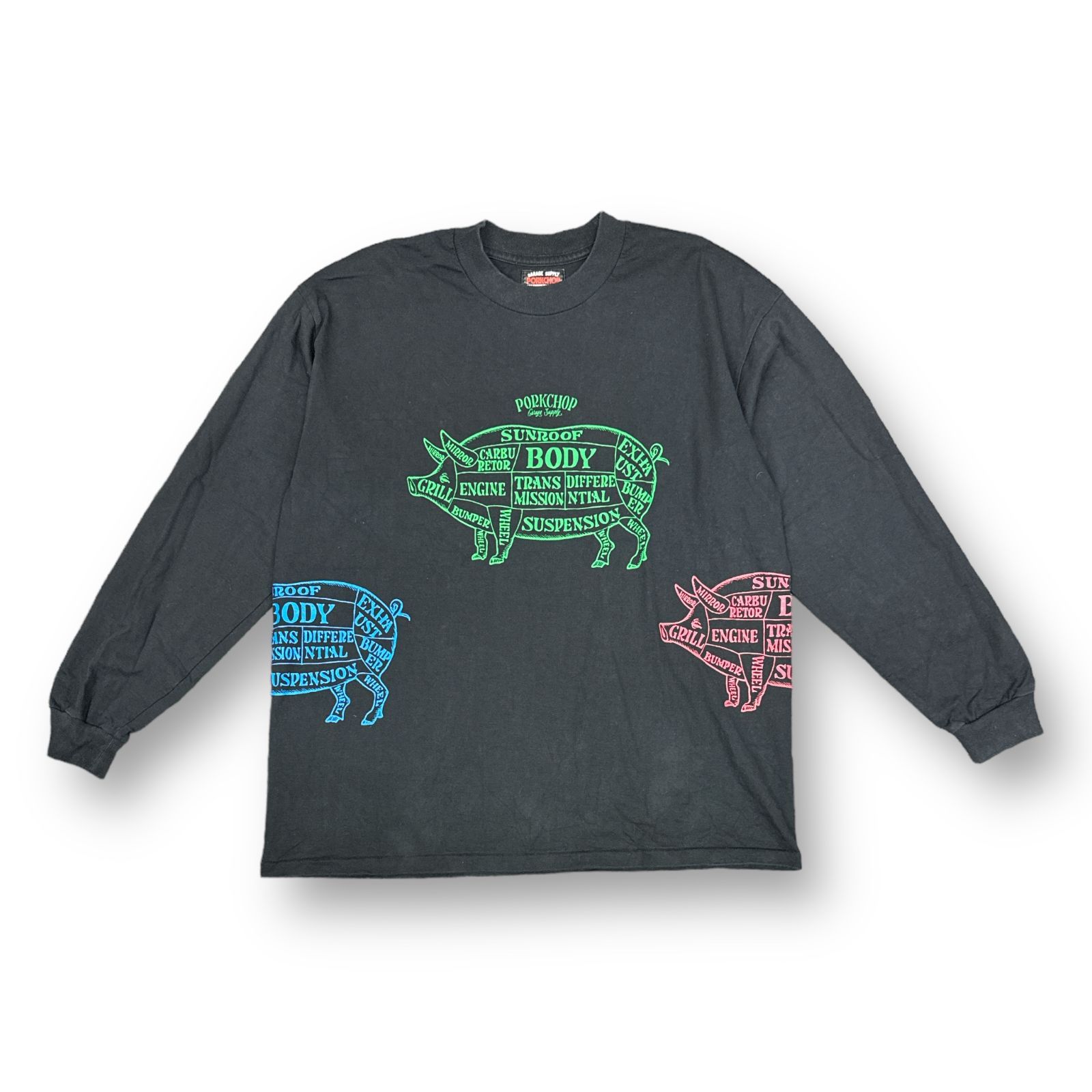 PORKCHOP GARAGE SUPPLY MULTI PORK L/S TEE ガレージ サプライ マルチ