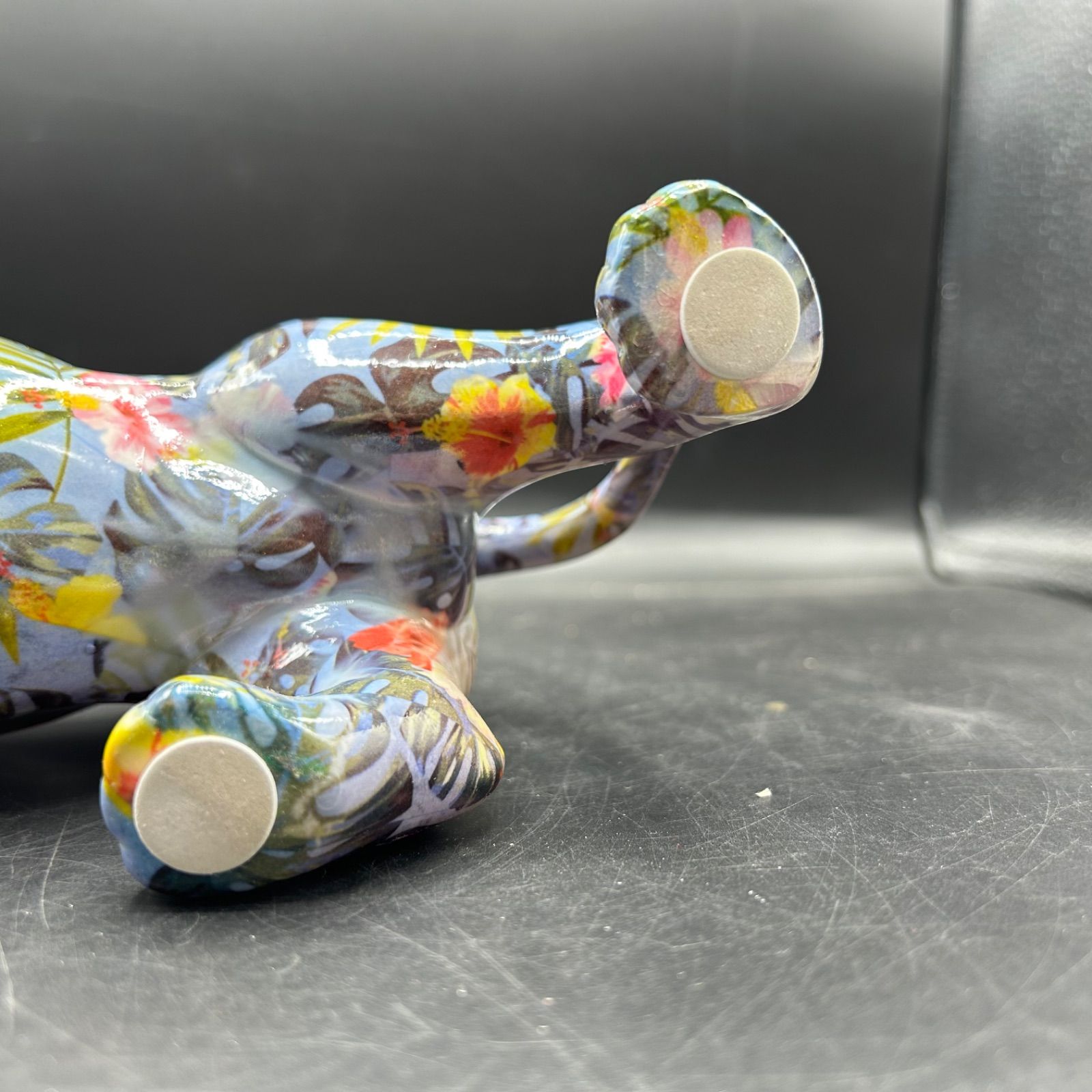 POMME PIDOU ポンピドゥ　レア　ダックス　貯金箱　置物 レア ポンピドゥ POMME PIDOU ダックス 貯金箱 置き物 花柄