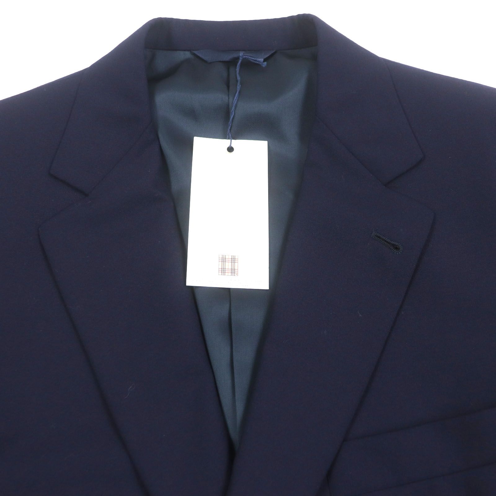 【極美品✨】　バーバリーズ　ロング　ウール　カシミヤ混　ネイビー　紺　XL相当 Burberry Check Long Sleeve Shirt 4006731 Black x Navy Multi