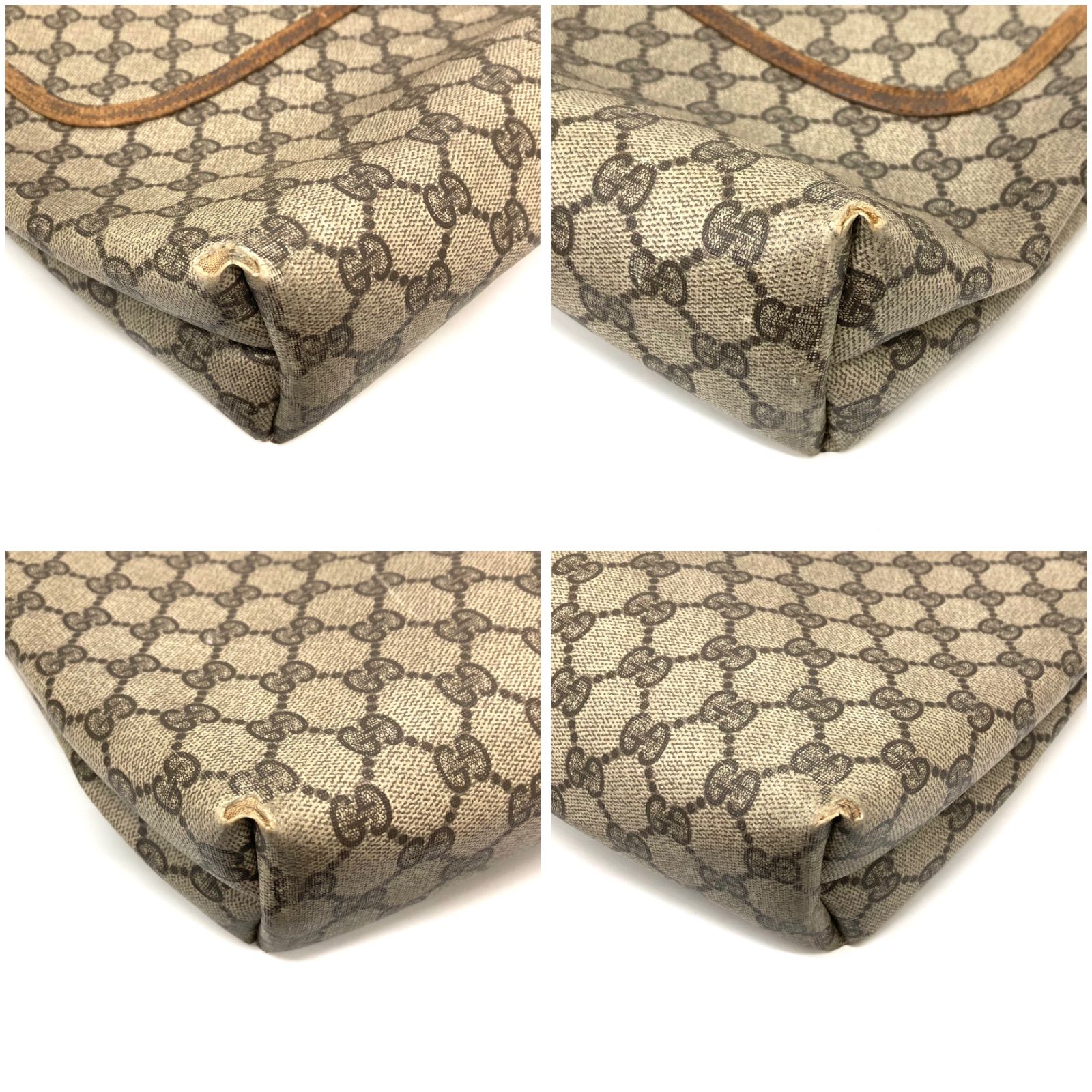 ◇GUCCI◇オールドグッチ シェリーライン GG トートバッグ ブラウン 