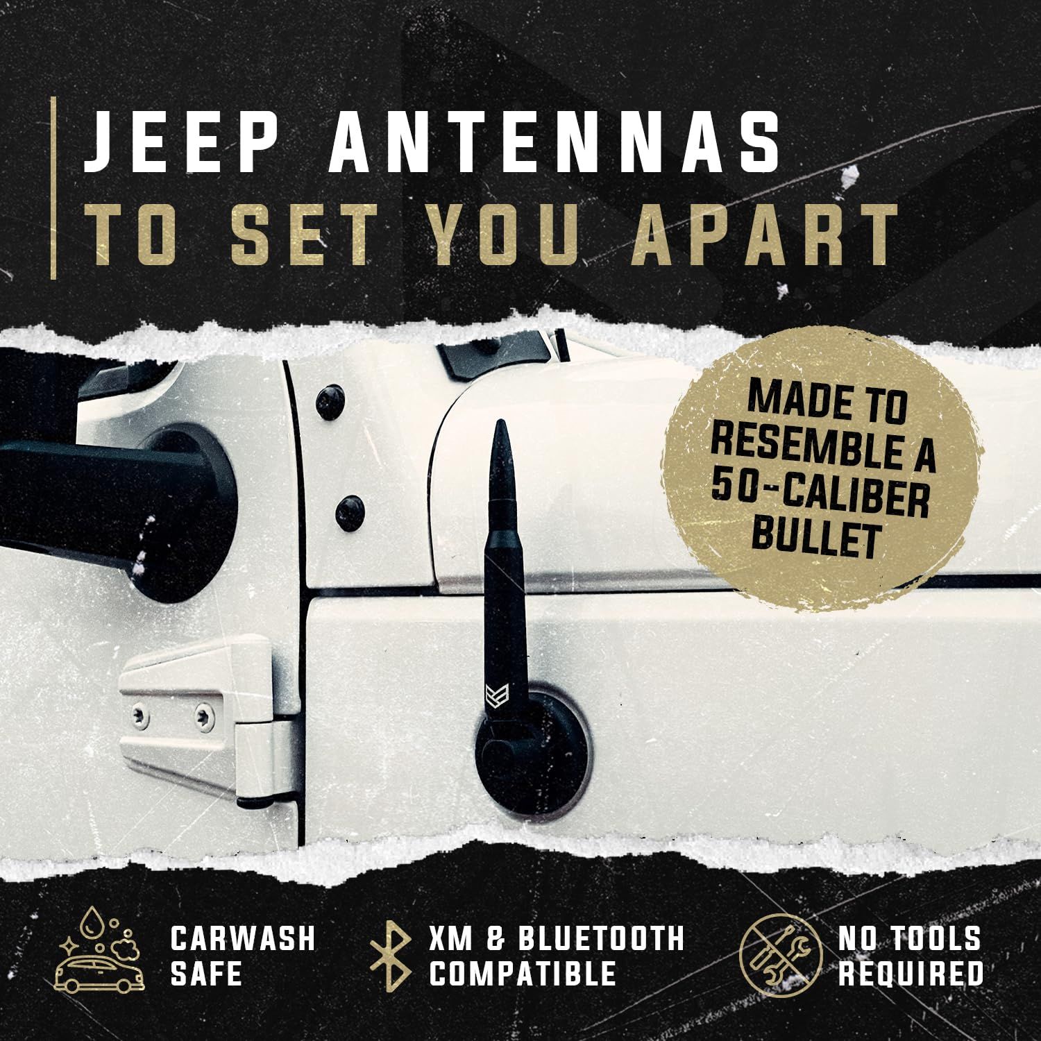 RONIN FACTORY ジープ用銃弾型アンテナ Wrangler JK - JL 2007 Bullet CHRISTIANNAURATH_COM_BR