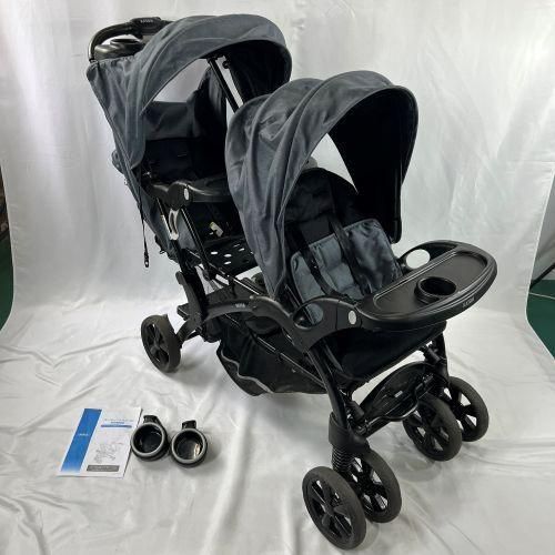 二人でゴーDX カトージ（デニム） 美品】カトージ 二人乗りベビーカー 二人