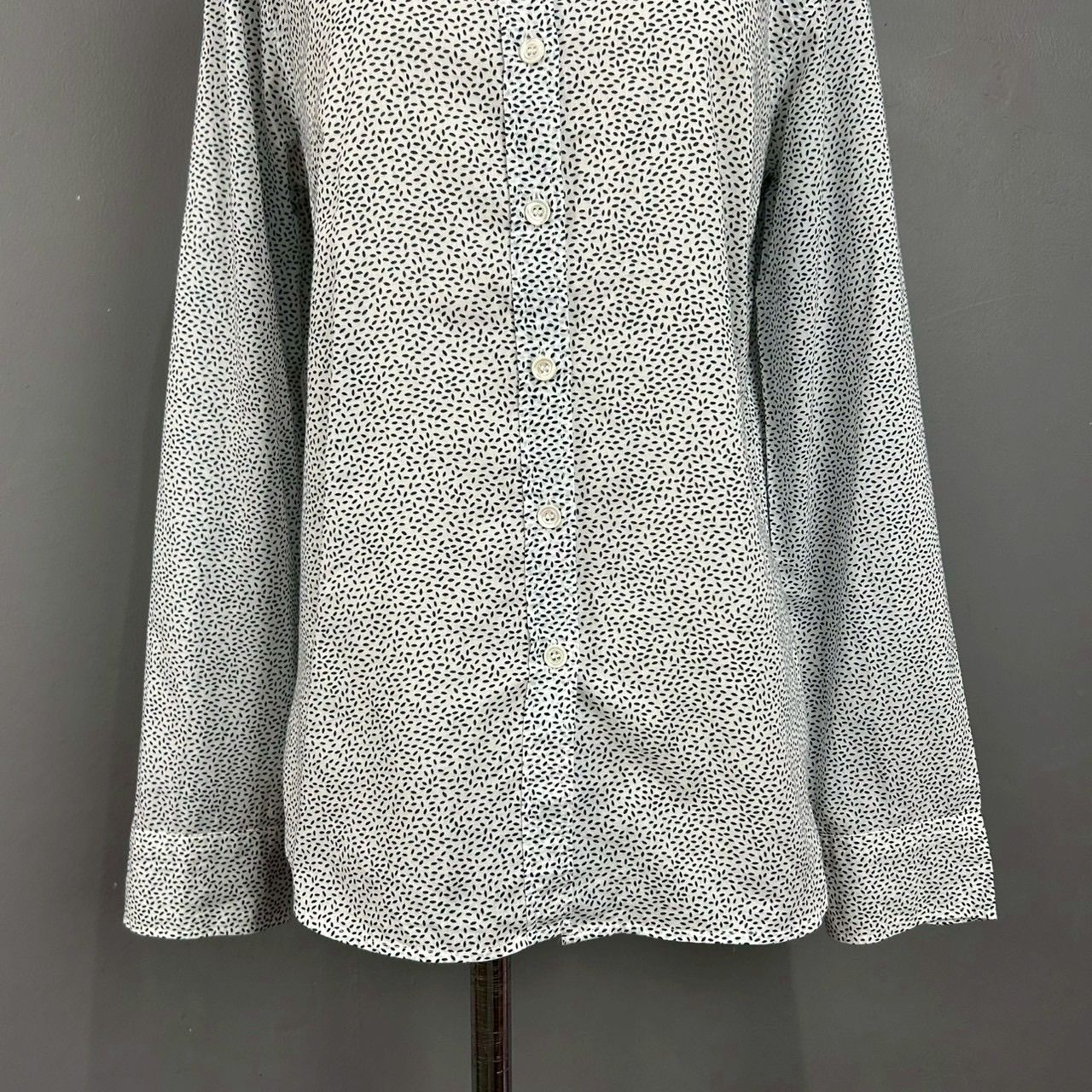 agnes b. L/S Shirt アニエスベー 長袖シャツ ブラウス 幾何学柄 総柄 