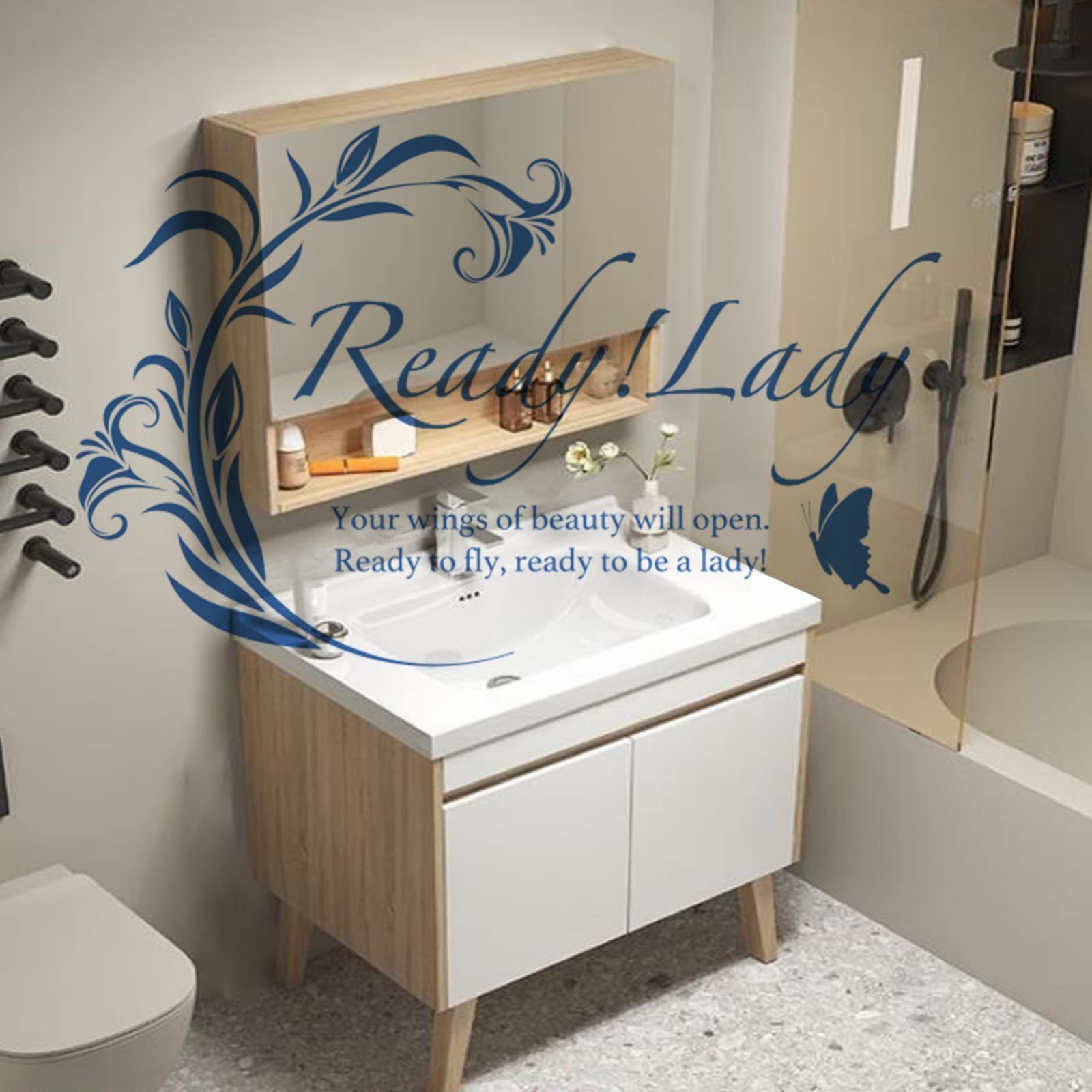 洗面化粧台 洗面台 2枚扉 二 三面鏡 セラミック容器シンク冷水＆温水蛇口 ロッカー付 全面収納 浴室の装飾 62cm