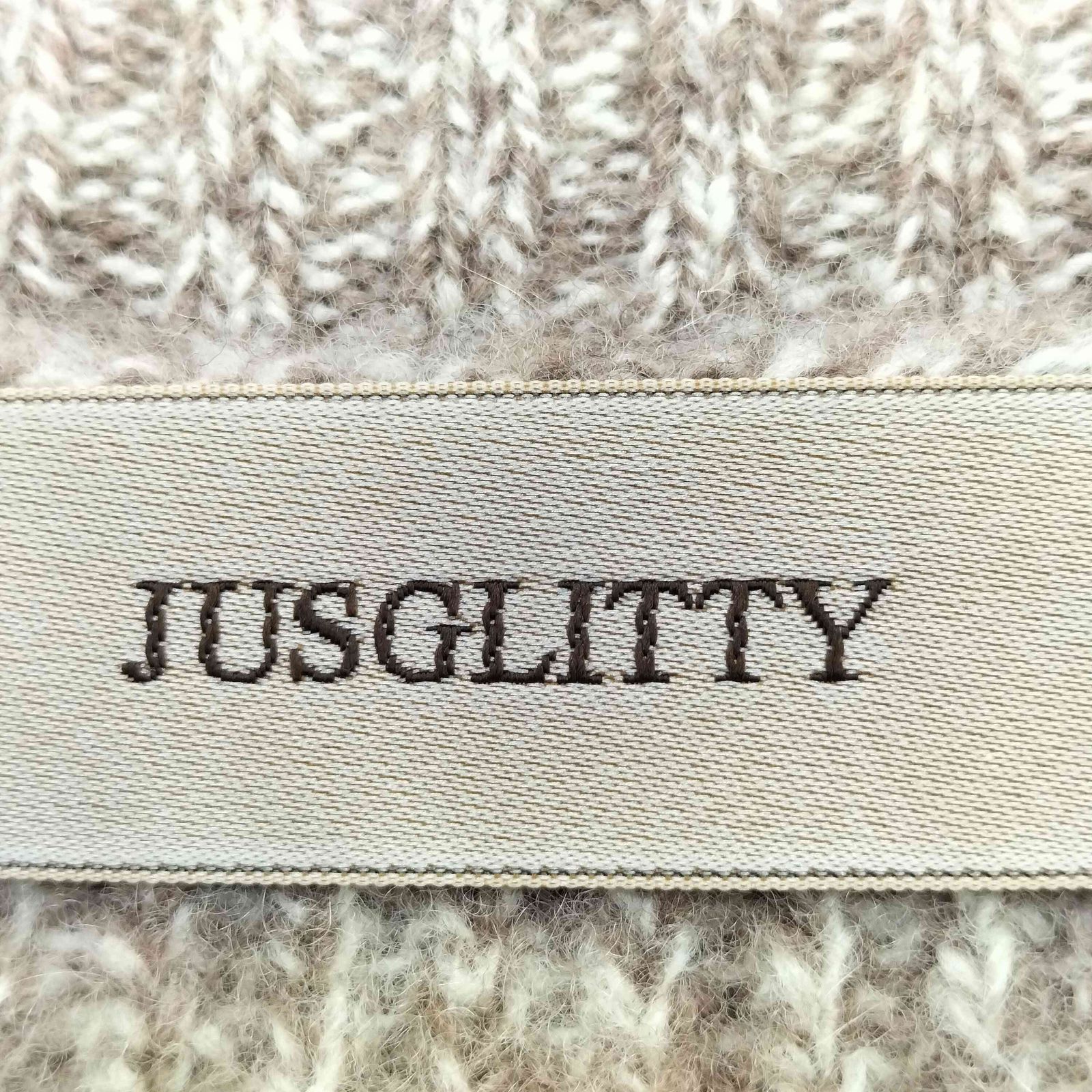 【新品】ジャスグリッティー　ウールカシミヤハイネックニットアプワイザーリッシェ ジャスグリッティー JUSGLITTY ウールカシミヤ ハイネック プル