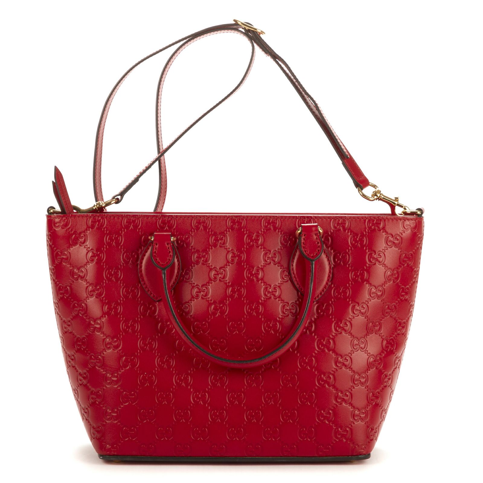 GUCCI グッチサック ア マン赤グッチシマ カーフスキンA