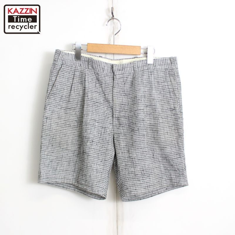 80s vintage チェック柄 2タック ショートパンツ メンズ Sサイズ相当