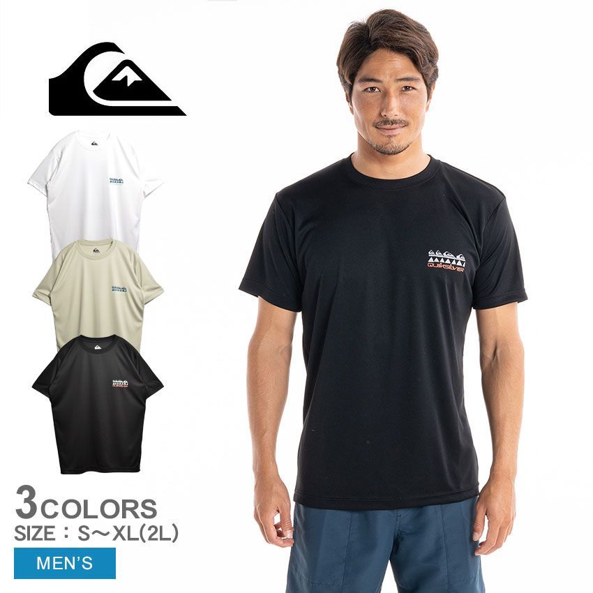 クイックシルバー 半袖Tシャツ QLY231012 メンズ QUIK SPRAY SS QUIKSILVER カラー:01.グレー 品番：2443-0133