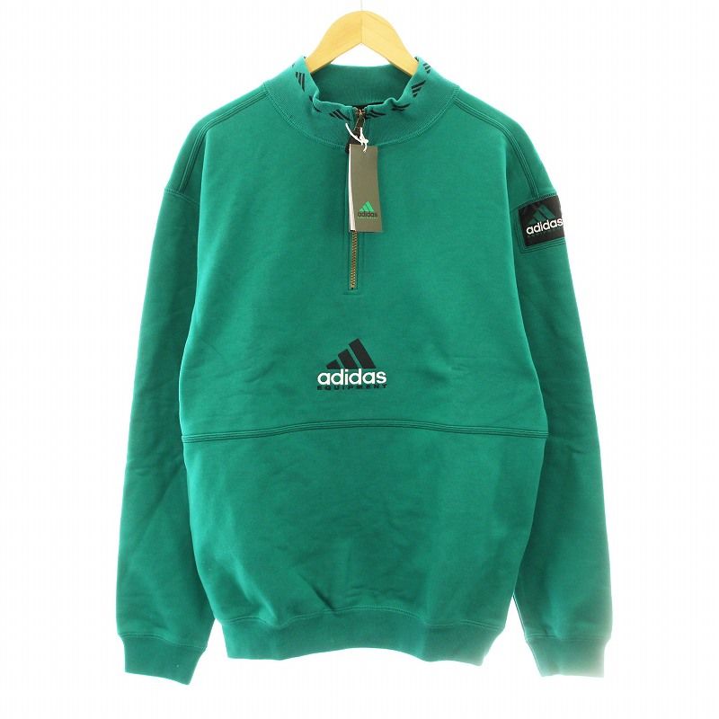 アディダス adidas Equipment Series Half Zipper Pullover HG8085 スウェット トレーナー  ハーフジップ 長袖 ロゴ刺繍 O 緑 グリーン /KU - メルカリ