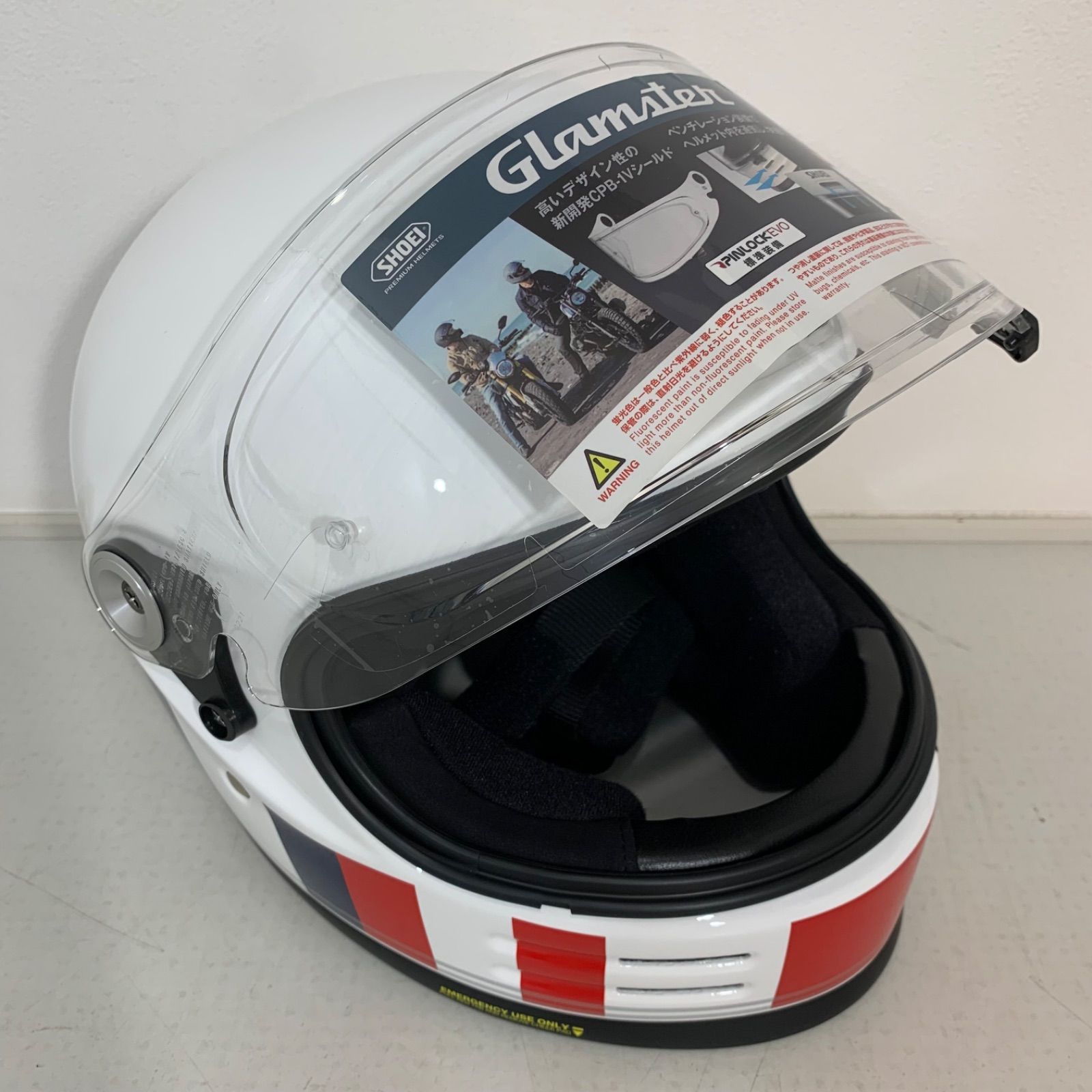 Shoei ショウエイ グラムスター Glamster Resurrection フルフェイスヘルメット ライダー バイク ツーリングにも かっこいい おすすめ Lサイズ ホワイト レッド TC-10 FFCRYSTALESIA_COM