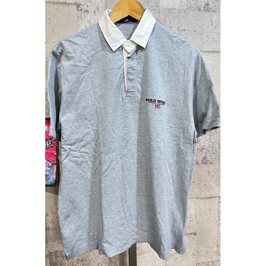 ポロスポーツ 半袖 ラガーシャツ グレー M メンズ POLO SPORT ポロ