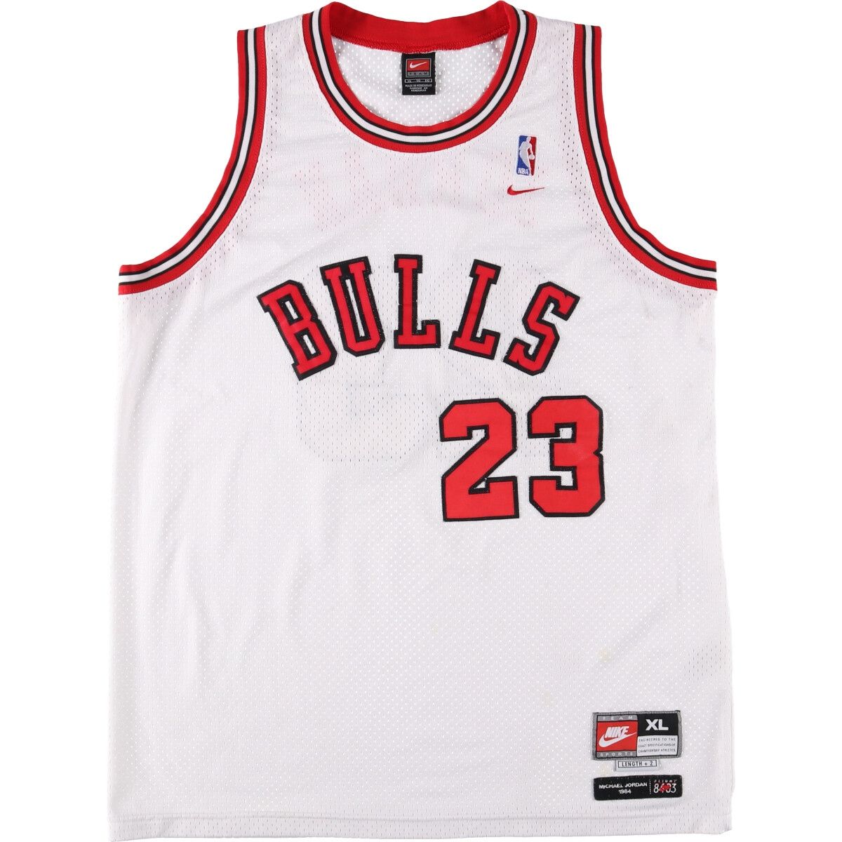 古着 00年代 ナイキ NIKE TEAM NBA CHICAGO BULLS シカゴ ブルズ メッシュタンクトップ ゲームシャツ メンズXL相当|eaa579100