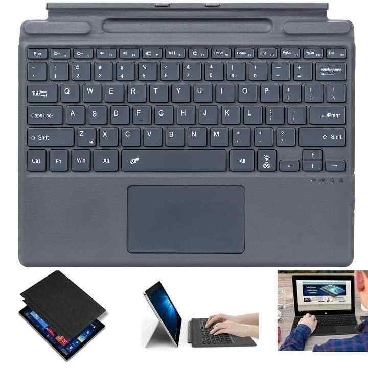 Surface pro x|8 bluetooth キーボード 7色 LED発光式 取付簡単 無線式 バッテリー内蔵 usb充電式 静音 ワイヤレスキーボード 90日品質