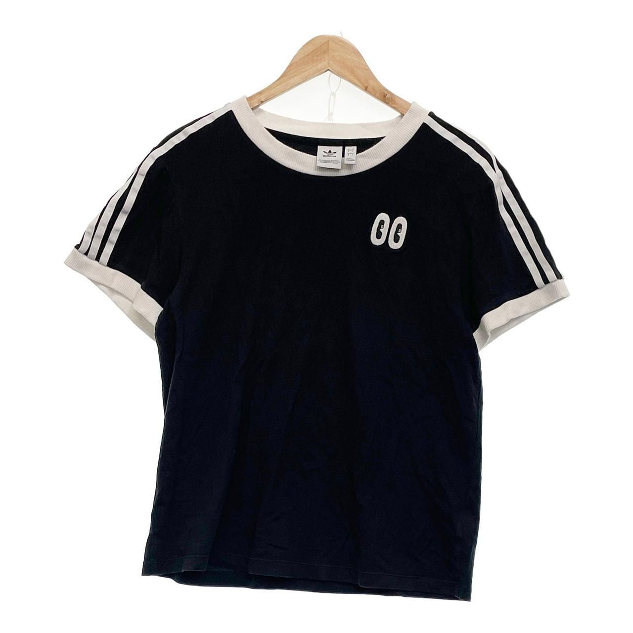 Oサイズ】 adidas アディダス Tシャツ レディース O ブラック ライン