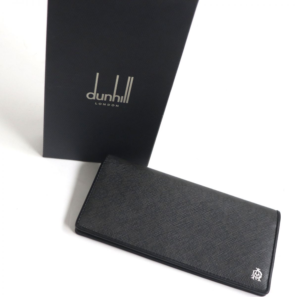 未使用品□dunhill/ダンヒル L2W710Z WINDSOR ウィンザー ロゴ総柄 二つ折り レザー×PVC ロングウォレット/長財布/札入れ  ブラック系 - メルカリ