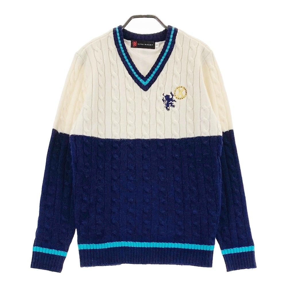 ビバハート ニット 48 M セーター ニット 紺 ランパンド ゴルフ