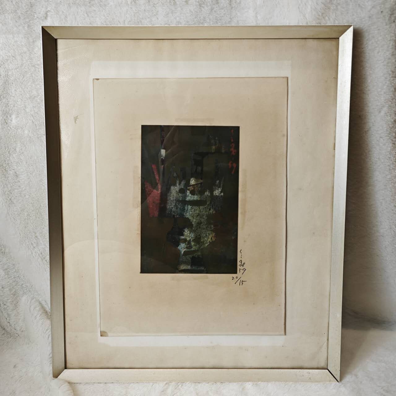 表現主義 梅花と鳥の抽象表現 彩墨画 現代アート