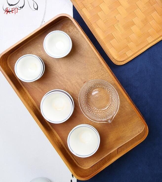 編みの茶器の 収納箱竹制漆