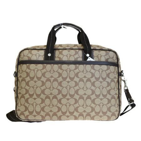 中古 コーチ コーチ ビジネスバッグ F70431 グレー×黒 ブリーフケース