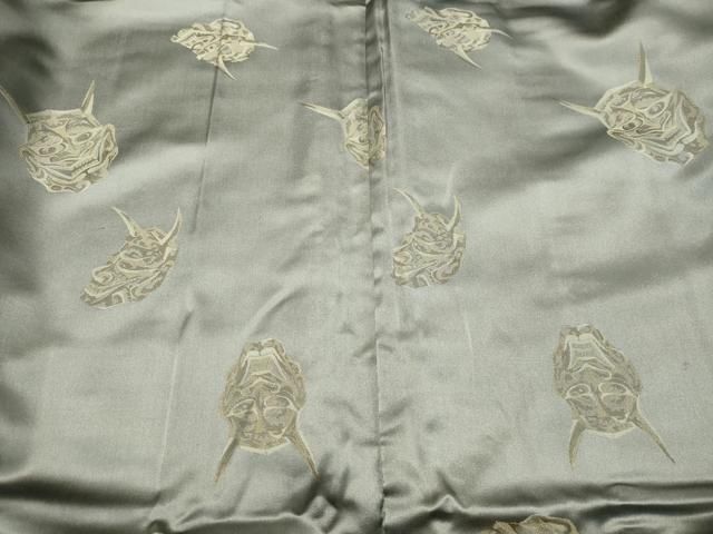 平和屋着物○男性 紬 アンサンブル 褐返色 キングサイズ 正絹 逸品 未