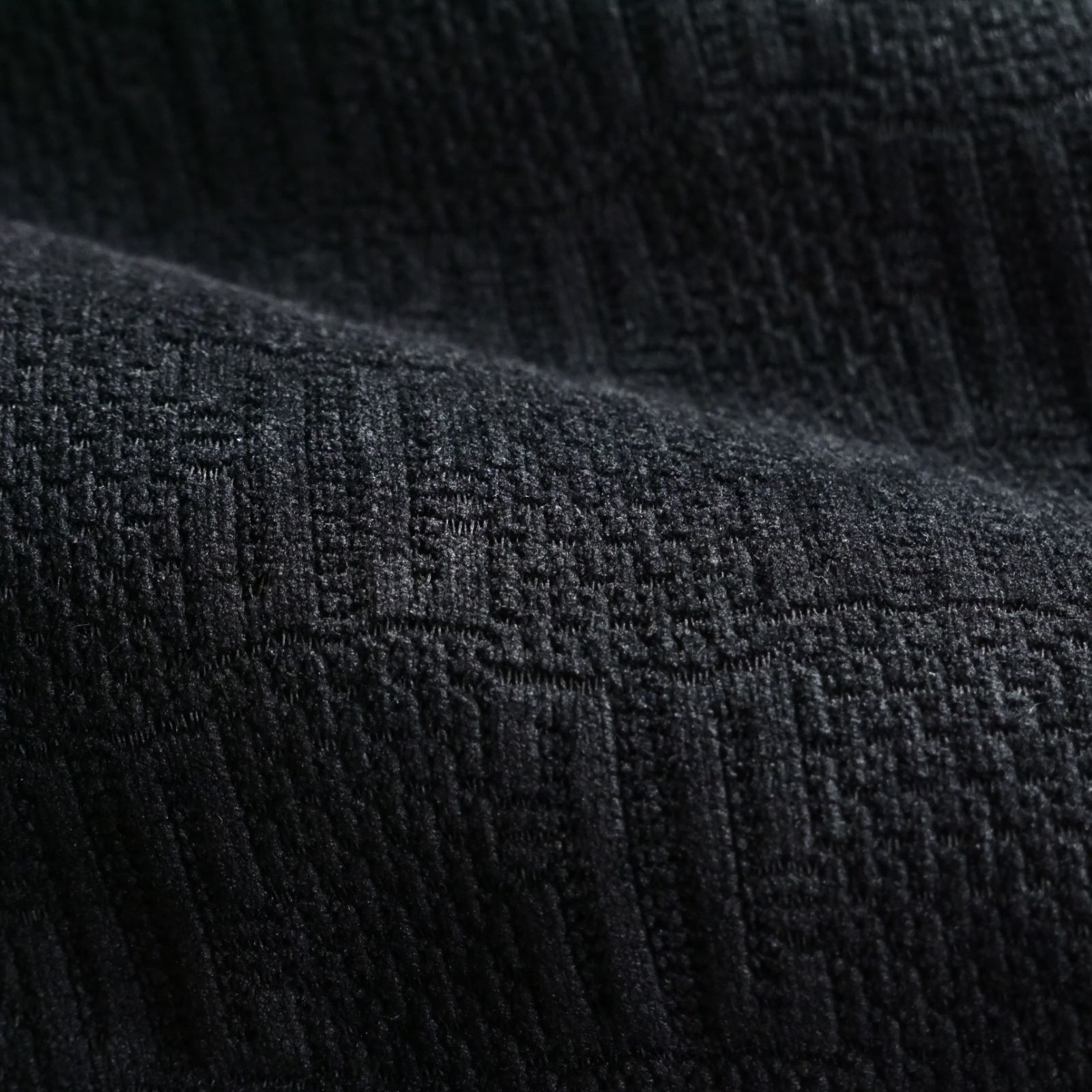 dt093●S●M●L●XL●XXL●選択可●ミラノの街着●MMメイドインイタリー●25-26秋冬●凹凸ジャカード調が大人のパーカー●黒●メンズ