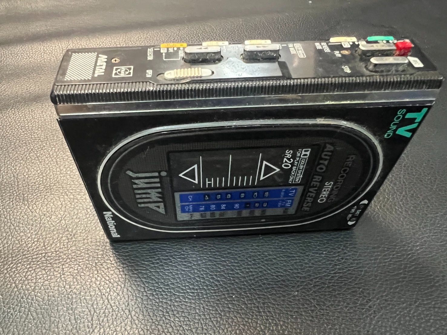 ジャンク ナショナル ポータブルカセットプレイヤー RX-SR20 松下電気 National（ナショナル）TV‐FM‐AM ステレオラジオカセット