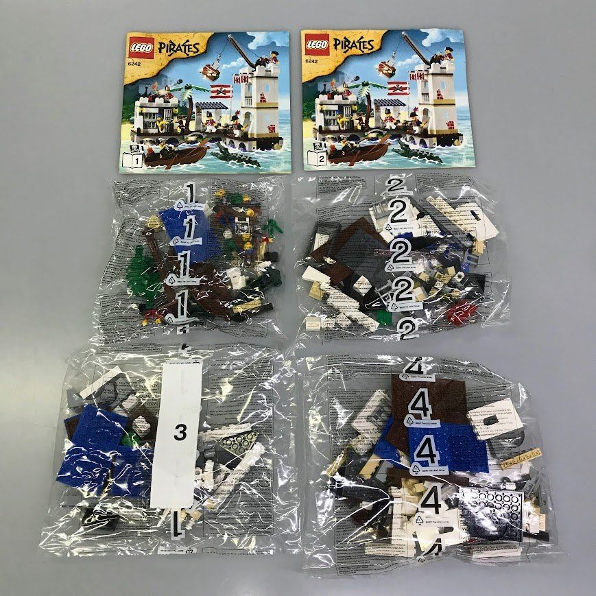 正規品 内袋未開封 LEGO レゴ パイレーツ 6242 海兵隊の砦 廃盤品 レア 希少 HD-220-Q ※オールドレゴ ミニフィグ 海賊  インペリアルソルジャー サル ワニ 大砲 宝箱 コイン 金貨 372 - メルカリ