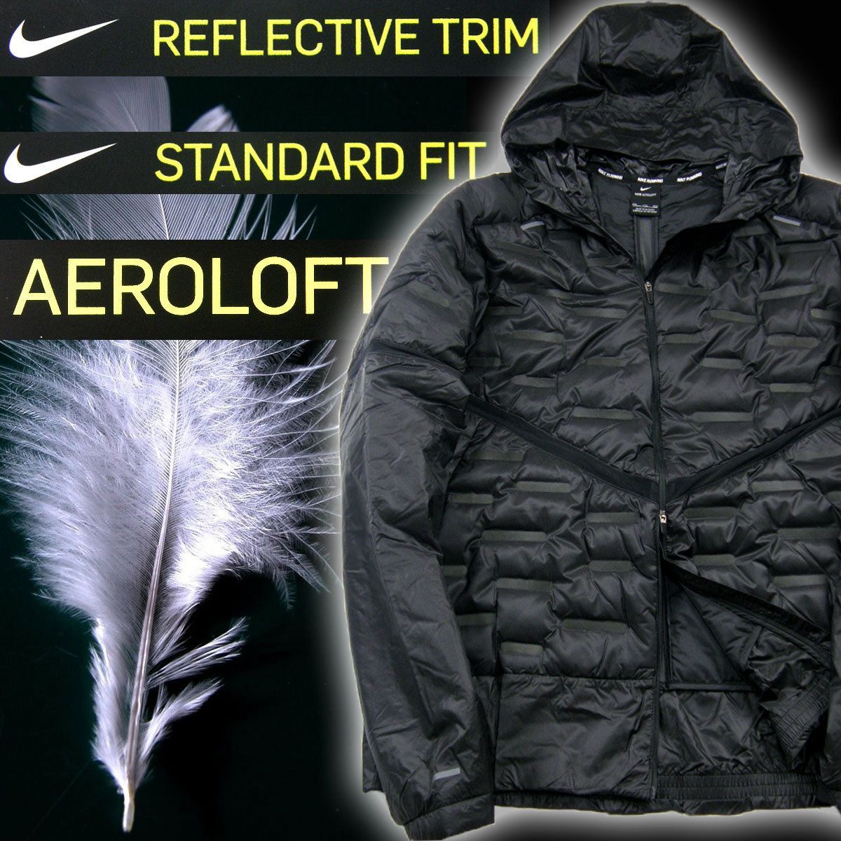 美品　NIKEGOLF AEROLOFT 　ダウンジャケット 新品】 NIKE ／ ナイキ AEROLOFT エアロロフト 撥水 軽量 ダウン