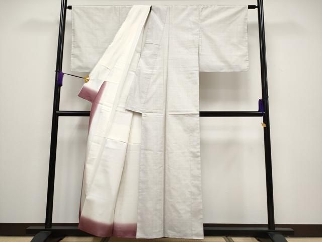 平和屋本店□極上 本場大島紬 白大島 アンサンブル 100亀甲 総詰め