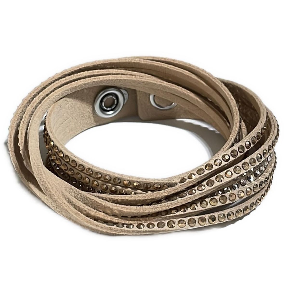 SWAROVSKI(スワロフスキー) ブレスレット美品 - ベージュ×クリア