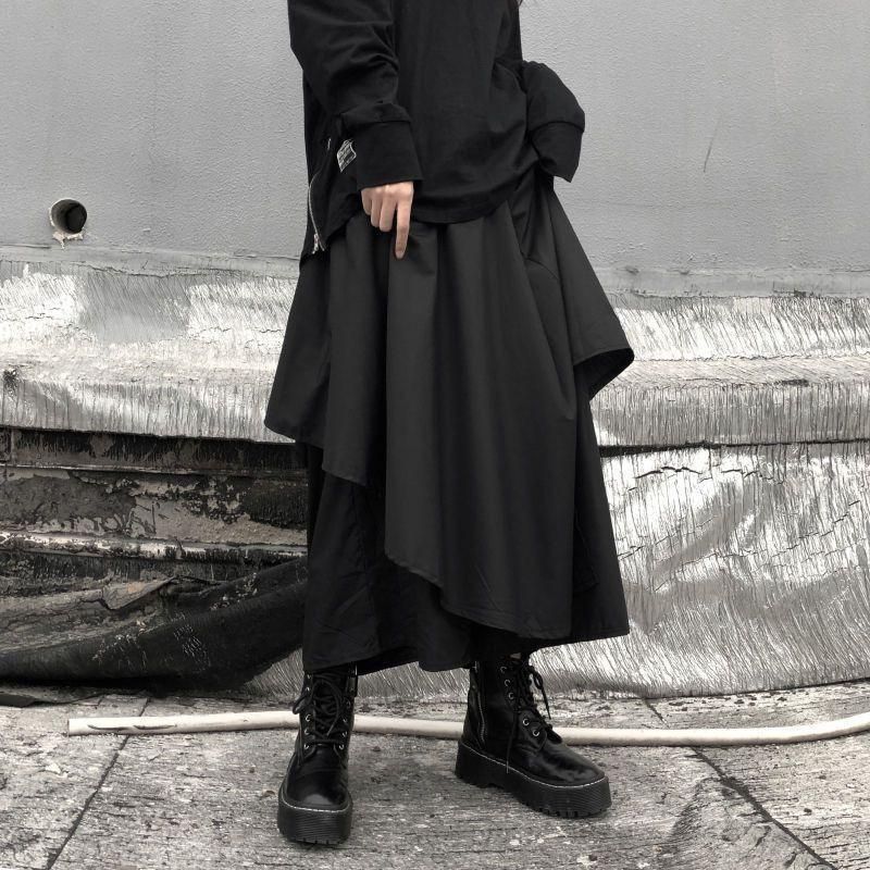 人気セール，限定セール 【送料無料】スカーチョ ガウチョパンツ レディース 春服 スカーツ ワイドパンツ ウエストゴム 春夏 フレアパンツ ブラック 黒 ボトムズ パ【売れ筋商品】ZZ520 その他