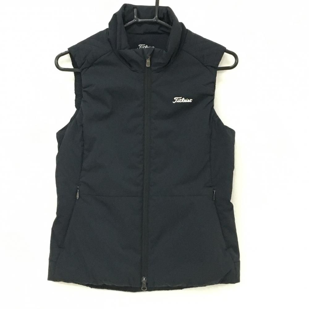 Titleist キルティング ベスト 未使用 タイトリスト 中綿ナイロンベスト 黒 胸元ロゴ 肩キルティング