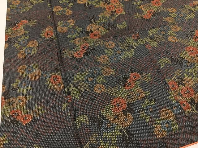 平和屋着物●本場大島紬　7マルキ　草花文　正絹　逸品　BAAU0186gt 平和屋着物○本場大島紬 7マルキ 草花文 正絹 逸品 BAAU0186gt - メルカリ