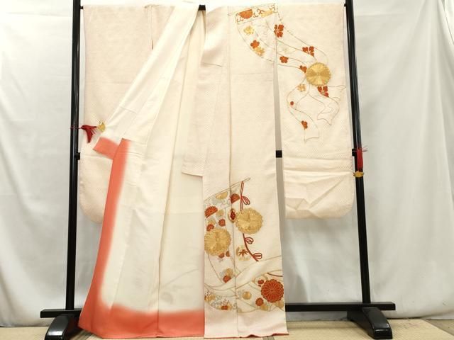 平和屋着物□豪華振袖 総絞り 駒刺繍 几帳吉祥花文 正絹 逸品  