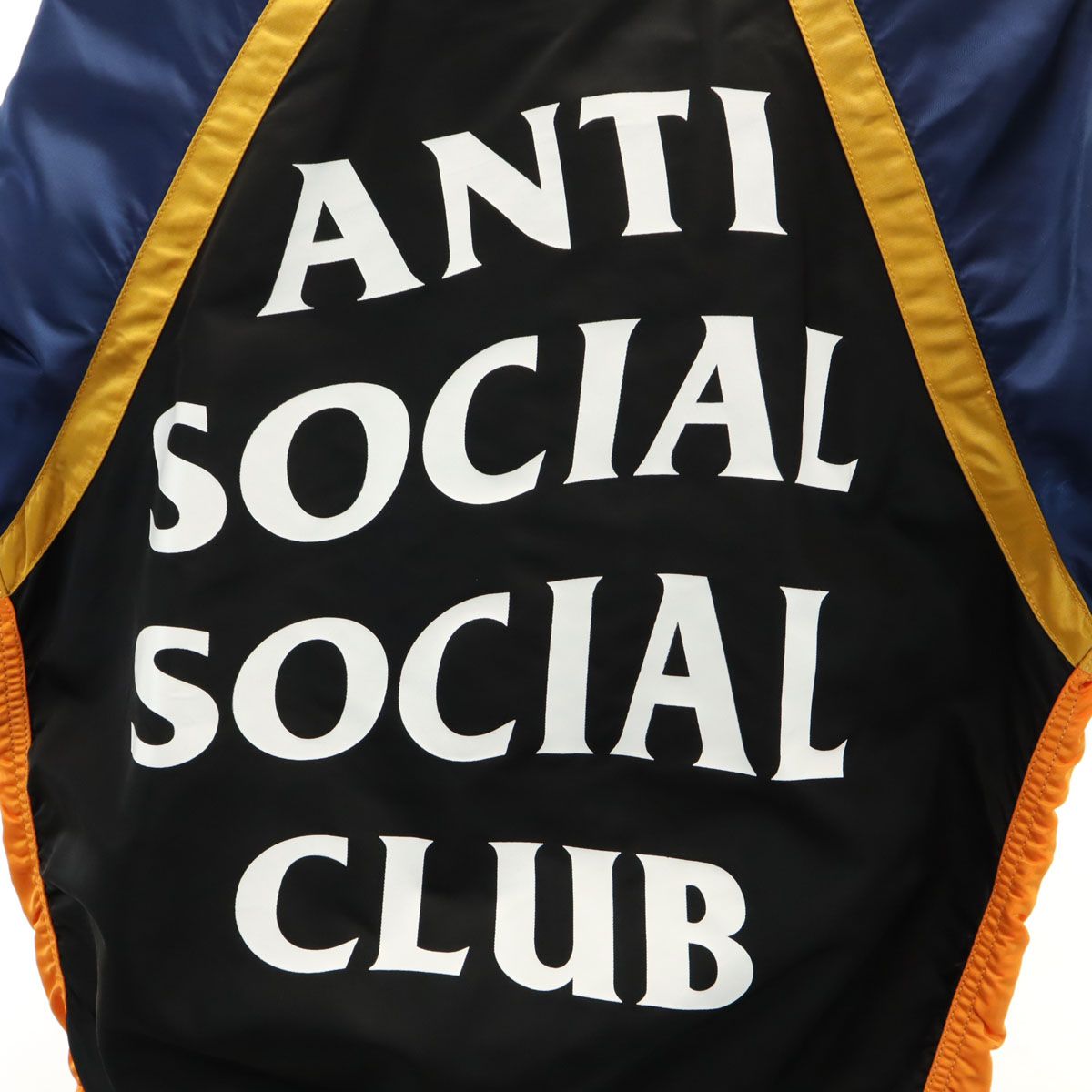 古着 未使用 ALPHA アルファ ANTI SOCIAL SOCIAL CLUB アンチソーシャルソーシャルクラブ コラボ バックロゴ L-2B フライトジャケット XS オレンジ リバーシブル メンズ 未使用 ALPHA アルファ ANTI SOCIAL SOCIAL CLUB アンチソーシャル