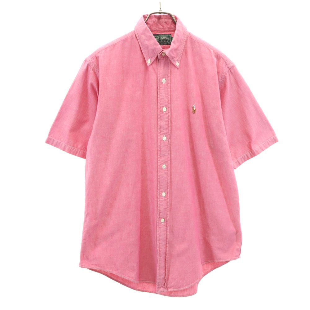 ポロカントリー ラルフローレン 80s 90s オールド 半袖 ボタンダウンシャツ M レッド POLO COUNTRY RALPH LAUREN メンズ