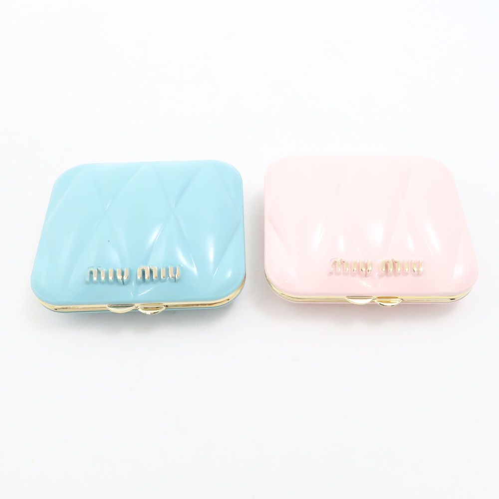 miumiu ミュウミュウ コンパクトミラー 2点 水色 セット 鏡