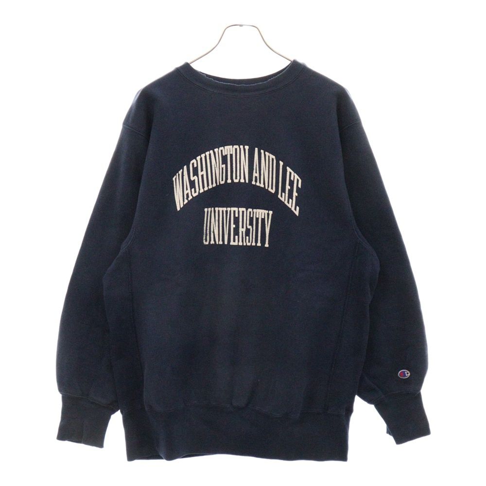 CHAMPION (チャンピオン) 90s ヴィンテージ リバースウィーブ ワシントンアンドリー大学 カレッジプリント スウェットトレーナー ネイビー