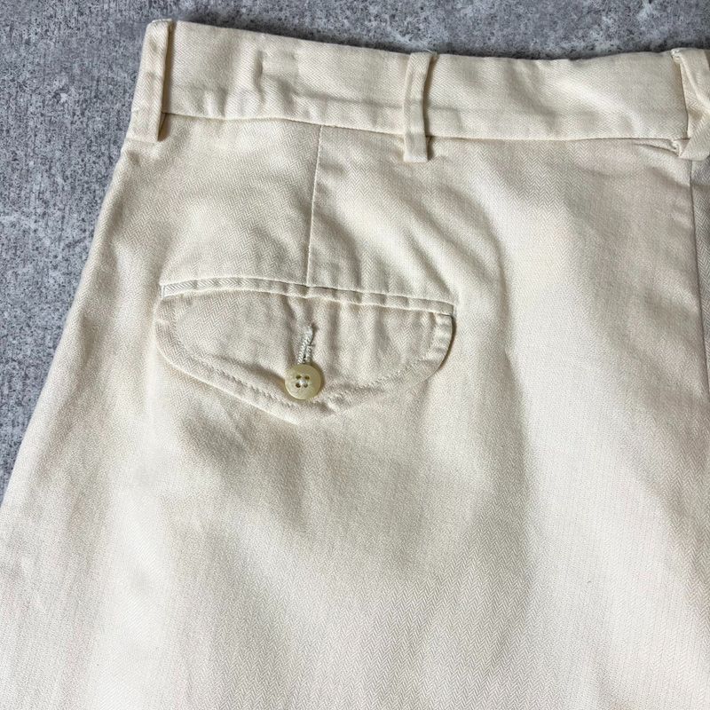 90s POLO RALPH LAUREN 2タック ヘリンボーン コットン スラックス