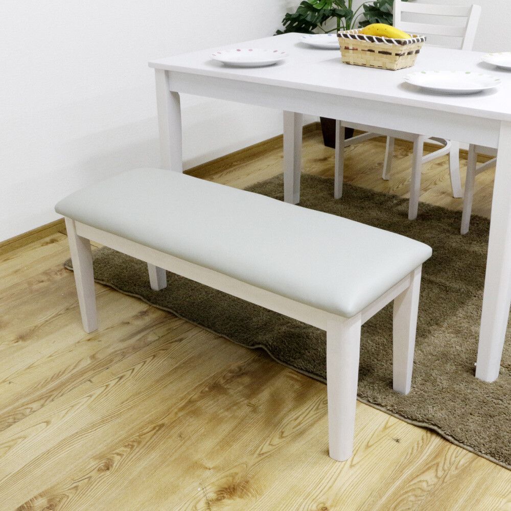 色 ダイニング4点セット エレン テーブル ベンチ チェア２脚 ウレタン塗装天板ほか ３色 ナチュラル １０月中旬出荷 ホワイト ブラウン １０月中旬出荷 ダイニングキッチン MARWIL-DEMENAGEMENTS_CH