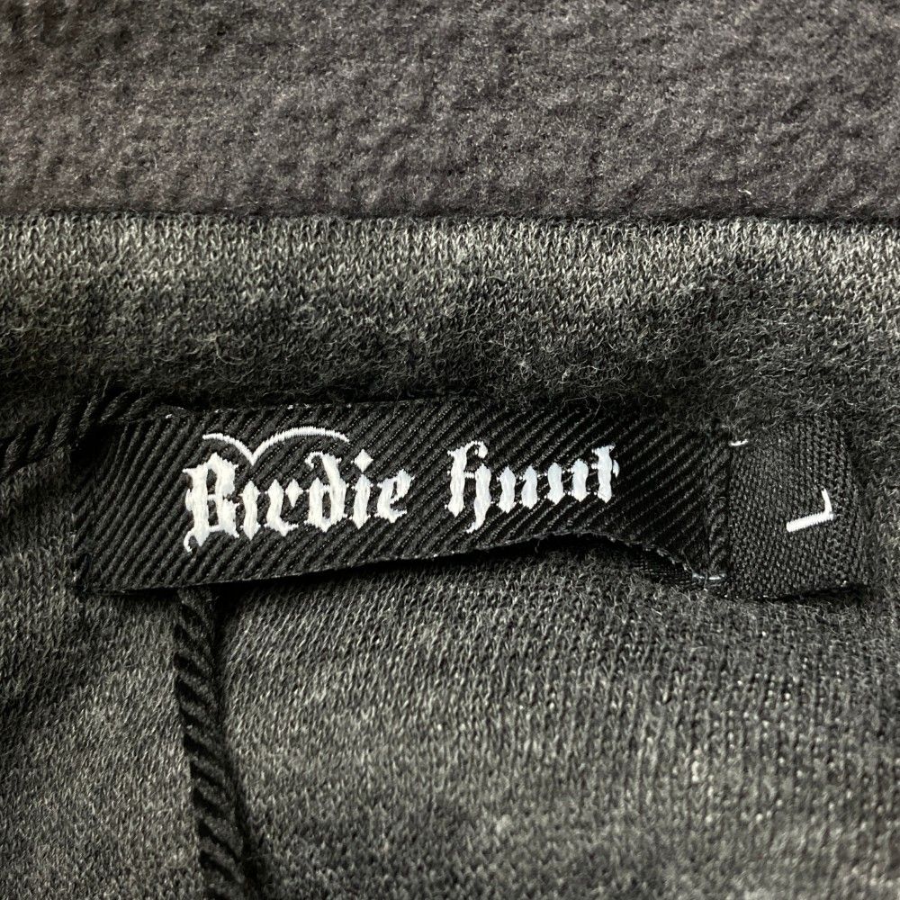 サイズ：L BIRDIE HUNT バーディーハント  裏起毛 ジップジャケット スカル  グレー系 [240101443085] ゴルフウェア メンズ ストスト サイズ：L BIRDIE HUNT バーディーハント 裏起毛 ジップ