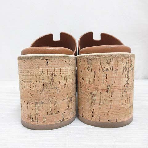 エルメス HERMES 極美品 EZE エズ 30 サンダル レザー 厚底