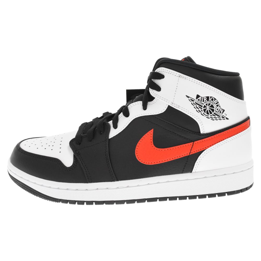 NIKE (ナイキ) AIR JORDAN 1 MID BLACK/CHILE RED/WHITE 554724-075 エアジョーダン1 ミッド  ブラック/チリレッド/ホワイト ミッドカットスニーカー US9.5/27.5cm - メルカリ