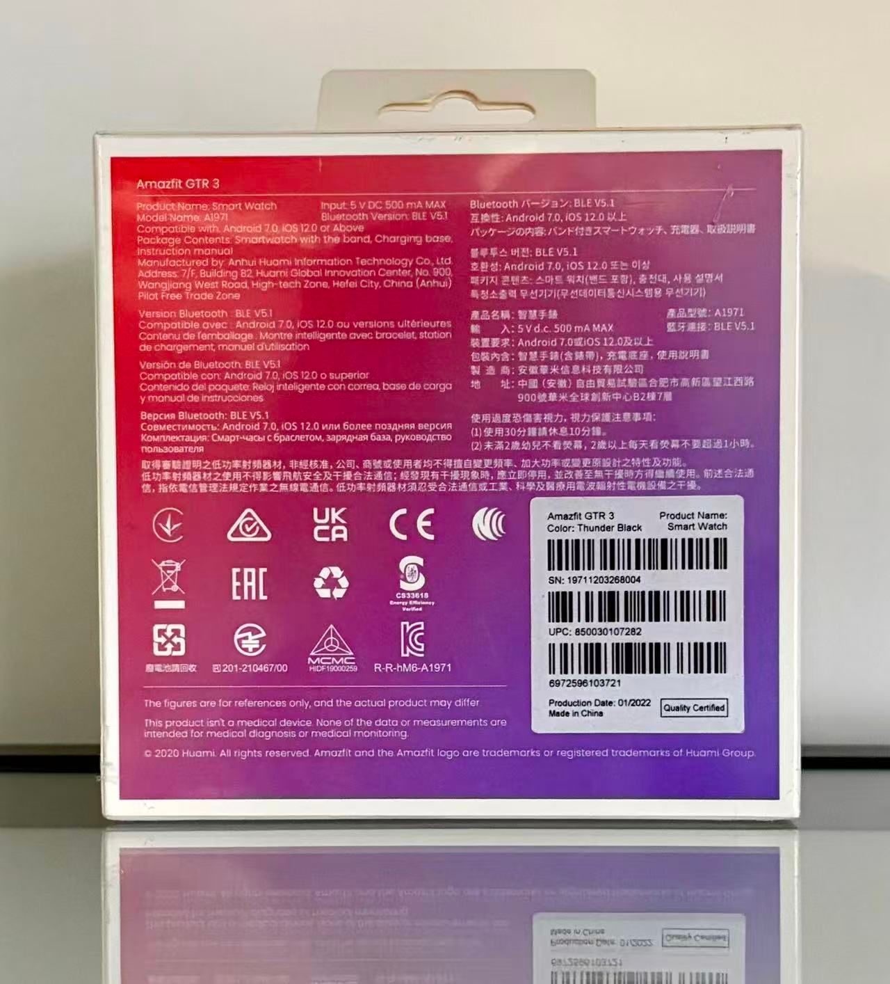Amazfit GTR 3 サンダーブラック 新品 アマズフィット スマート 